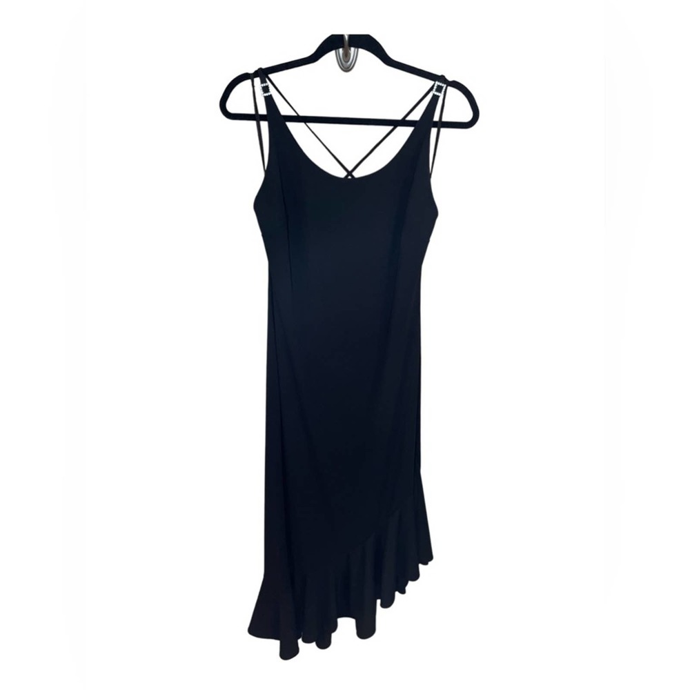 Vintage Georgiou Studio Black Evening Dress Womens Size Large